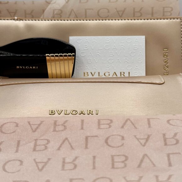 BVLGARI Tubogas BV400501 01B — Luxury Designer Sunglasses — Black/Gold main image 8